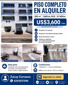 Alquiler de piso completo en el millÓn santo domingo