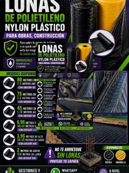 Lonas de polietileno nylon plástico para obras construcción para cubri