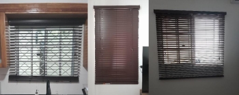 3 cortinas color madera casa u oficina en san juan