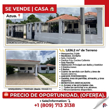 Casa  azua venta