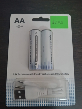 Baterías recargables de litio aa con carga directa