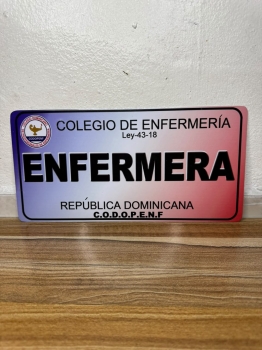 Placa para enfermera