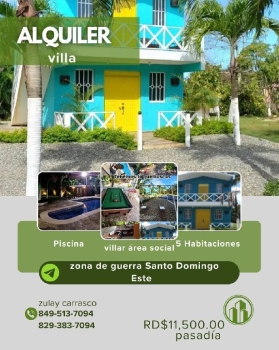 Hermosa villa en guerra santo domingo este