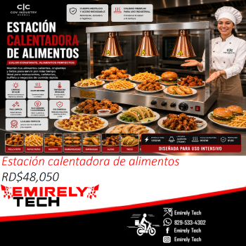 Estacion calentadora de alimentos exhibidora calentadora de comida pap