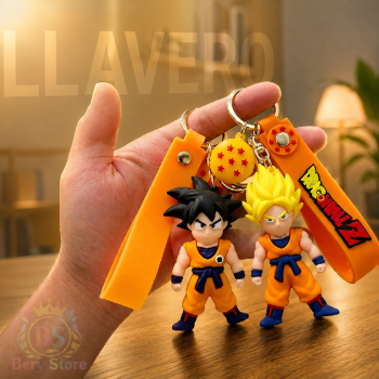 Llavero dragon ball z con figura y correa para decorar tus llaves con