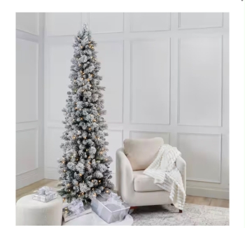 Árbol de navidad nevado 7” slim