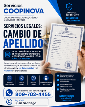 Cambio de apellido  asesoría y acompañamiento legal