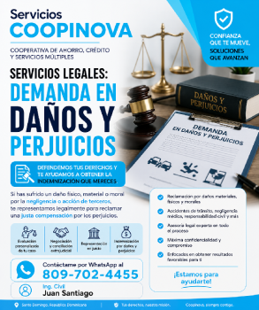 Demanda por daños y perjuicios  asesoría y representación legal