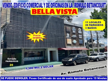 Vendo edificio comercial y de oficinas en la romulo betancourt  bella