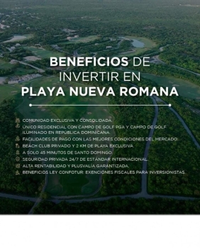 Vendo solar en playa nueva romana