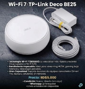 Wi-fi 7 router punto de acceso tp-link deco