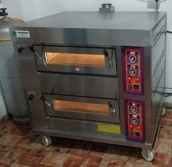 Horno de piso de 2 gavetas pizza panes