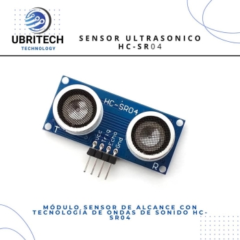 Sensor ultrasónico de distancia hc-sr04 para arduino y robótica