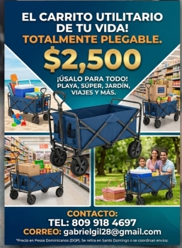 Carrito multiuso plegable ideal para compras playa jardín juguetes her