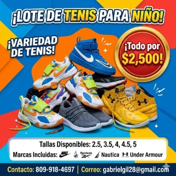 . lote de tenis para niños