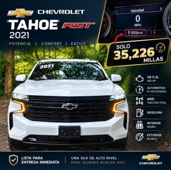 Chevrolet tahoe rst 2021  35226 millas  us47500