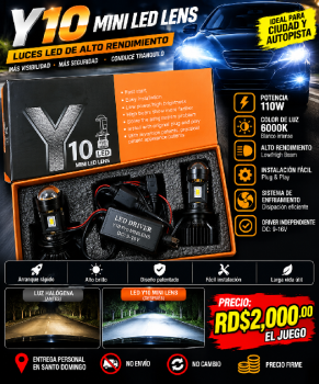 luces l y10 mini led lens – alto rendimiento