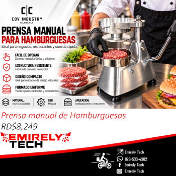 Prensa prensadora manual de hamburguesas aplastadora de carne para ham