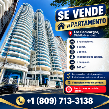 Apartamento en venta en los cacicazgos distrito nacional república dom