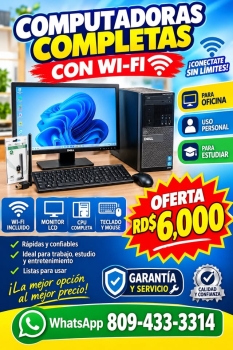 Computadoras completas con wi-fi