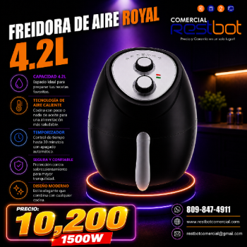 Freidora de aire royal 4.2 litros