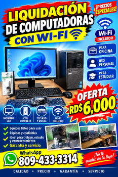 Computadoras completas y monitores