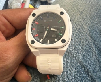 Reloj skmei 2328 analógico-digital 5 alarmas cronometro pantalla led