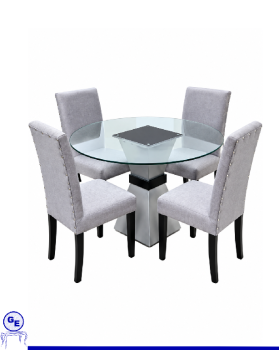 Comedor pequeño de cuatro sillas con mesa cuadrada barato