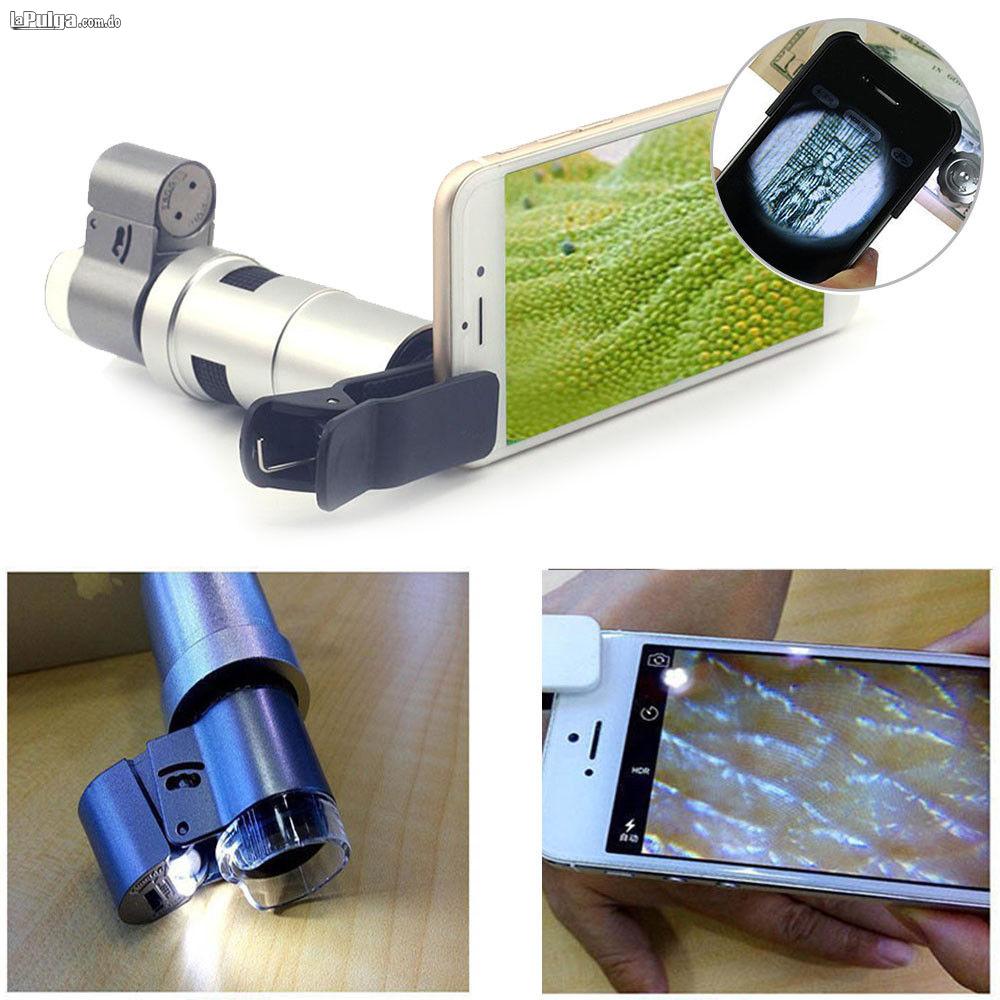Mini Microscopio 200x Con Luz Led Para Celular / Aumento 200x Foto 6400976-6.jpg
