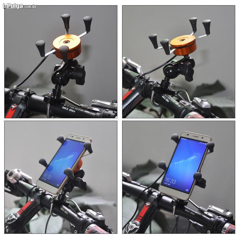 Sujetador Base Para Celulares Con Cargador Moto / Bicicleta Foto 6566700-2.jpg