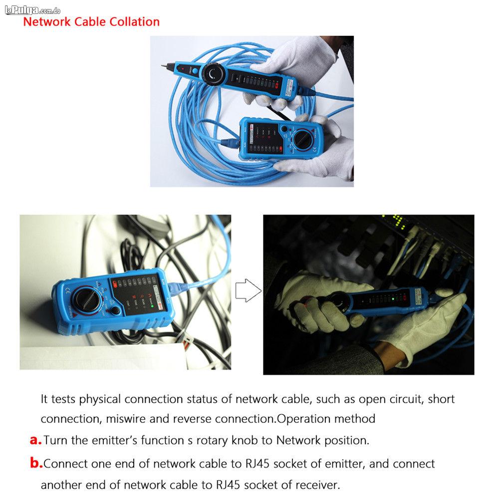 RJ11 RJ45 - Detector de cables multifunción para teléfono RJ45, detector de  cables de red Ethernet LAN para intercalación de cables de red, probador