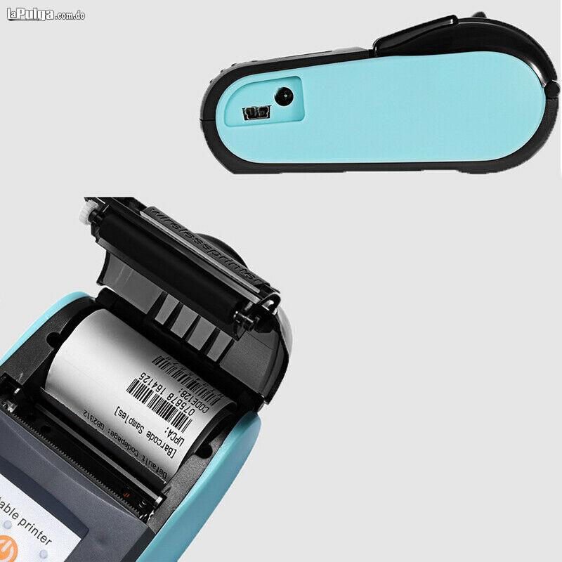 GENERICO Mini Impresora Portátil térmica Bluetooth y 2 Rollos repuesto -  Azul