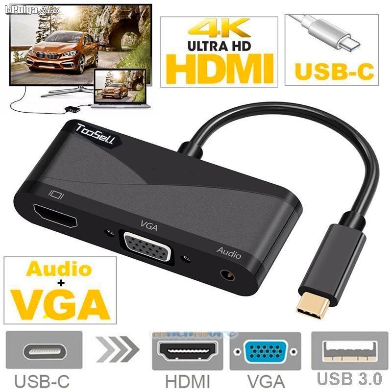 Adaptador tipo C A HDMI  USB 3.1 Para Laptop Celulares 3 en 1 Foto 6792638-1.jpg