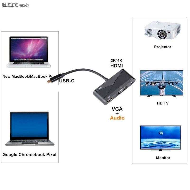 Adaptador tipo C A HDMI  USB 3.1 Para Laptop Celulares 3 en 1 Foto 6792638-3.jpg