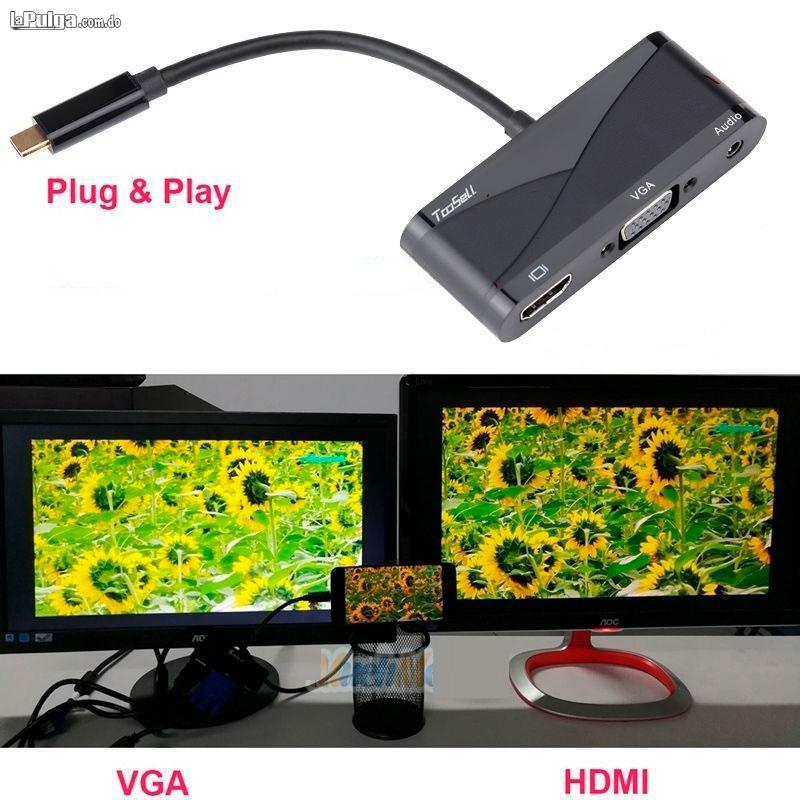 Adaptador tipo C A HDMI  USB 3.1 Para Laptop Celulares 3 en 1 Foto 6792638-5.jpg