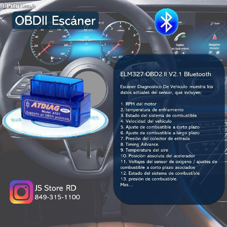 Escaner Diagnostico De Vehiculo Elm327 Obd2 Ii V2.1 Bluetooth Obd