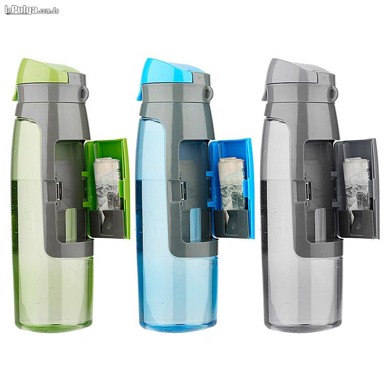 Botella de Agua Resistente con Compartimiento para Gimnasio Deportes Foto 6814995-7.jpg