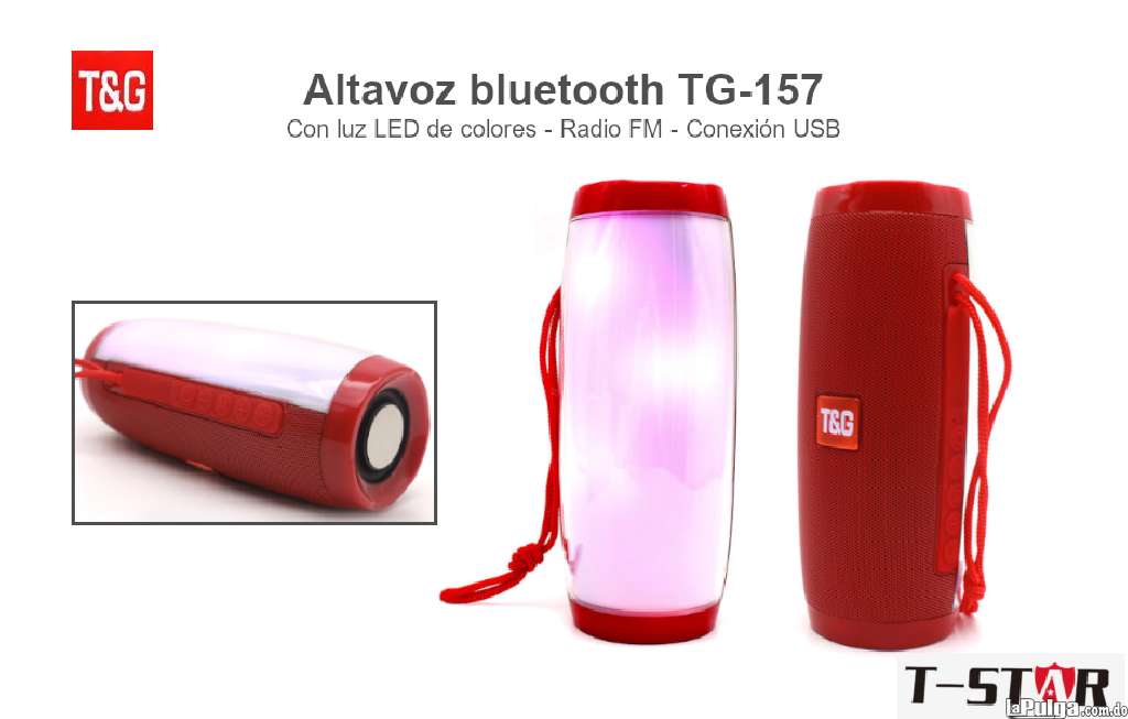 Bocina inalámbrica Bluetooth Con Luces LED RGB Portátil Altavoz Reca Foto 6863989-5.jpg