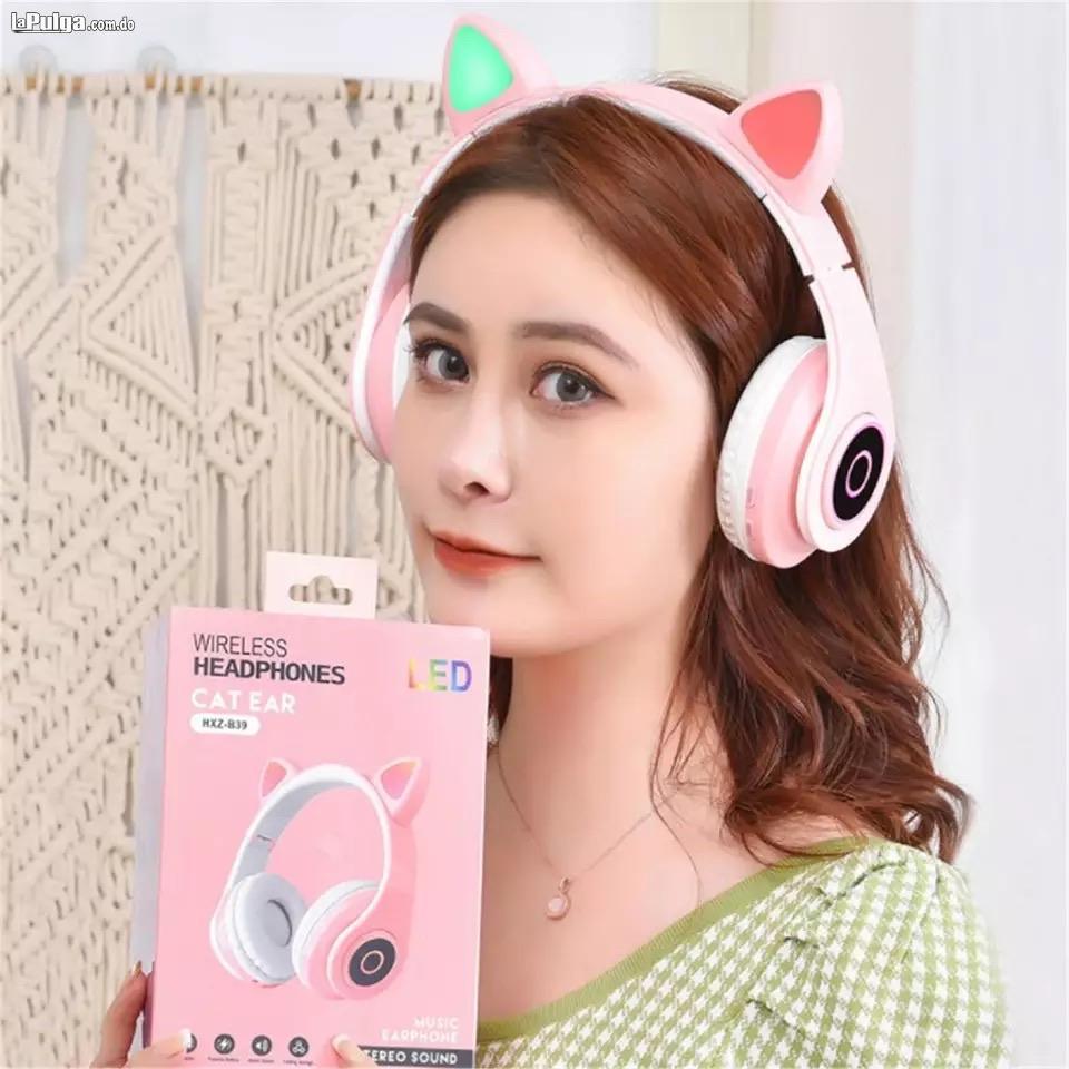 Audifonos inalámbricos con reproductor MP3 luces LED orejas de gato Foto 6970941-3.jpg