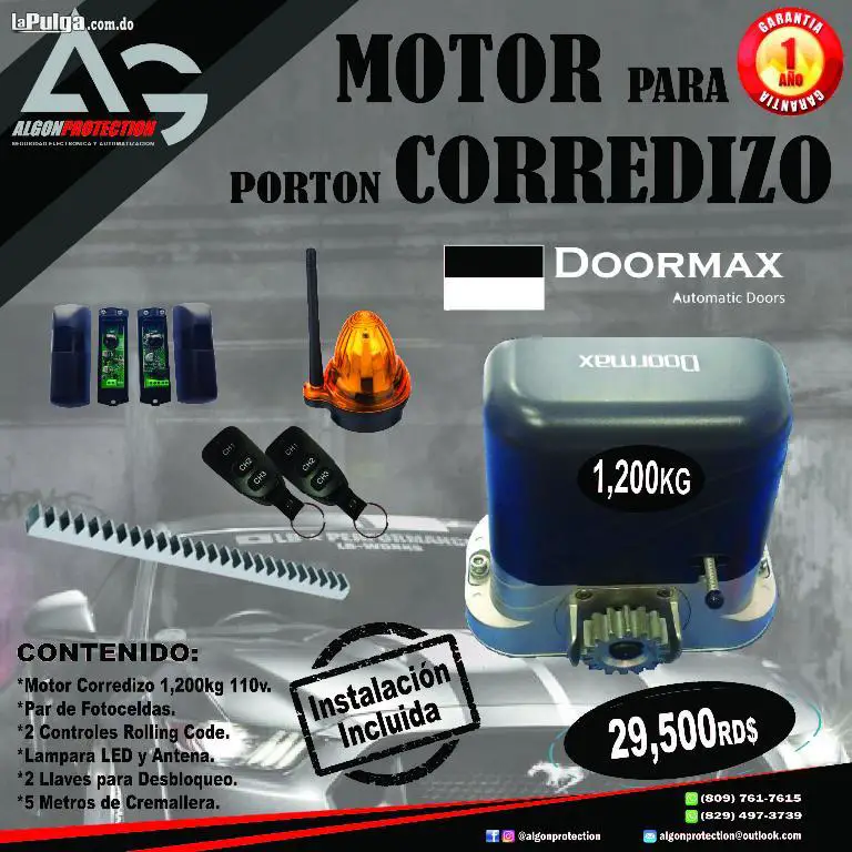 Motor Doormax PortÃŗn Marquesina InstalaciÃŗn Incluida