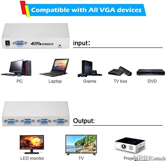 Splitter VGA 1x4 para monitores 4 puerto VGA salida 1 entrada VGA  Foto 7066367-5.jpg