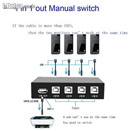 Interruptor de uso compartido manual USB 2.0 de 4 puertos Foto 7067635-1.jpg