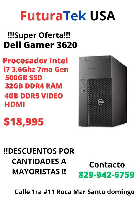 Dell T3620 i7 3.6 Ghz 7ma Gen. 32GB RAM 500GB SSD 4GB Vid Foto 7081678-S1.jpg
