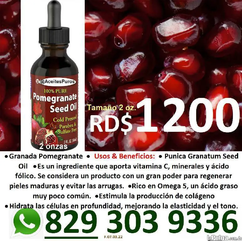 Aceite de Granada Pomegranate fuente natural de colageno antioxidante  Foto 7105476-4.jpg