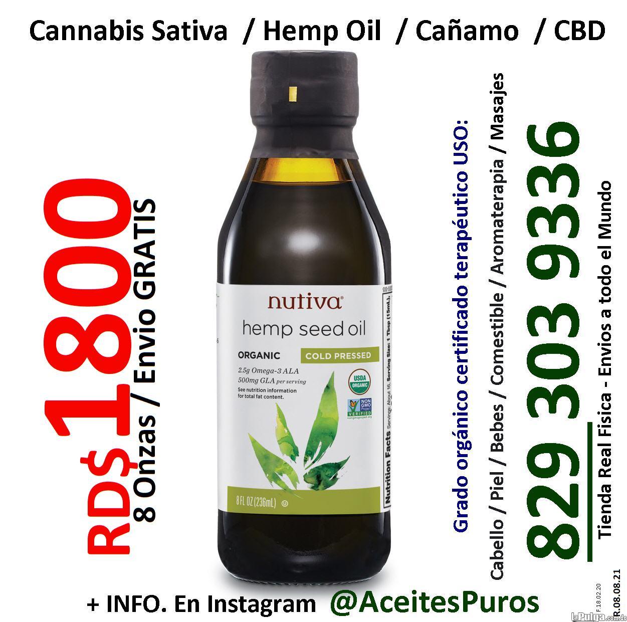 Aceite puro genuino organico nutiva de cannabis sativa cañamo hemp oi Foto 7110406-2.jpg