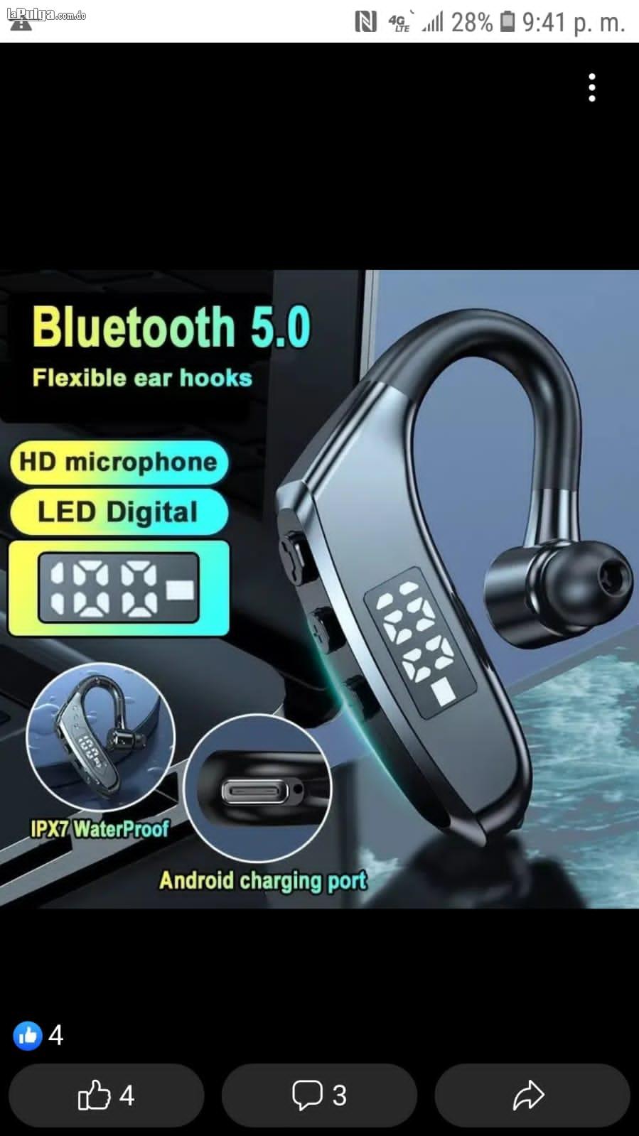 Auricular Bluetooth manos libres evita accidentes y multas de tránsit Foto 7112510-5.jpg
