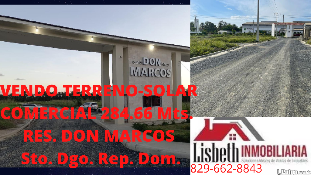 Vendo Solar Comercial 284 Mts.  a Borde de Avenida en Res. D on Marco Foto 7114038-1.jpg