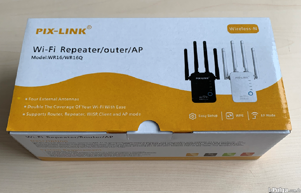 Repetidor wifi Pix-Link WR16 de 300mbps con 4 antenas  Foto 7120512-1.jpg