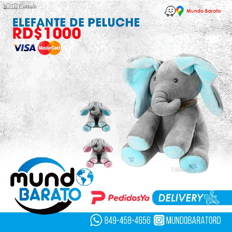 Elefante animado de peluche interactivo Canta y Mueve juguete regalo  Foto 7123746-4.jpg
