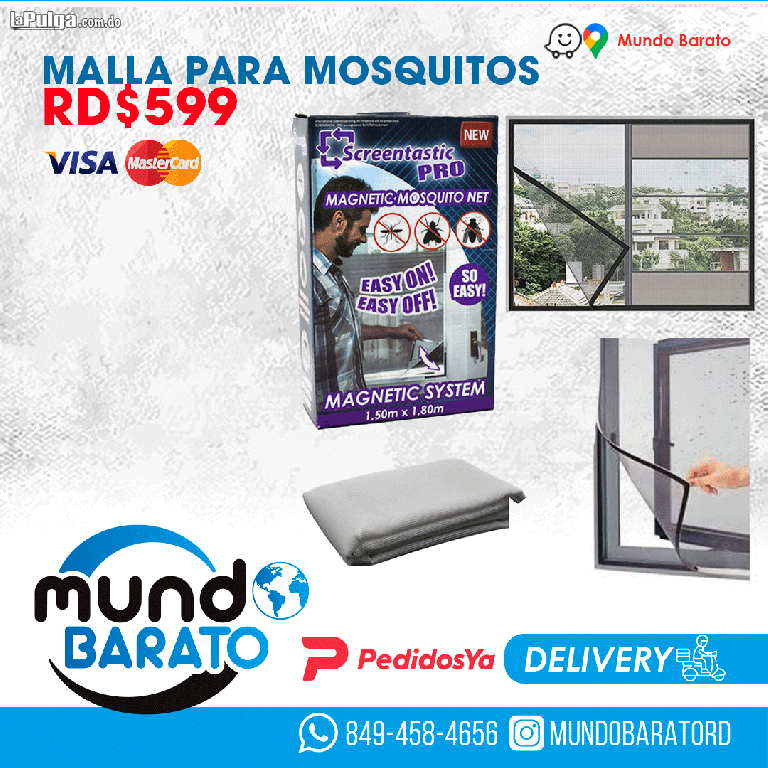 Mosquitera Magnética 150x180cm Malla Ventana Mosquitos antimosquitos Foto 7124484-5.jpg